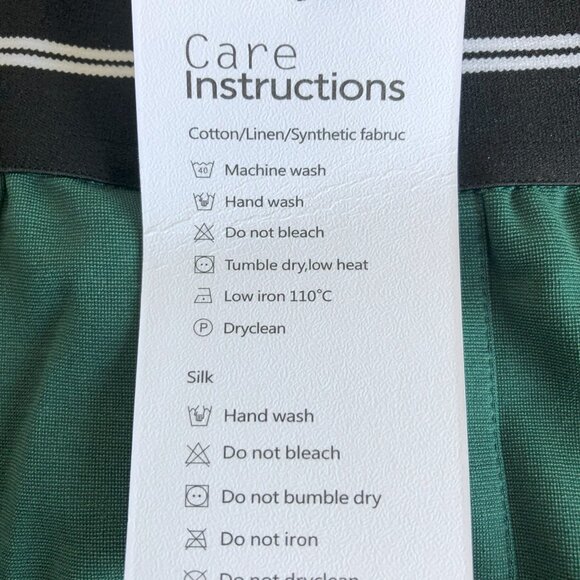 Women’s Preppy Pleated Athletic Skirt with Shorts Elastic Waist Green Large - Picture 6 of 6